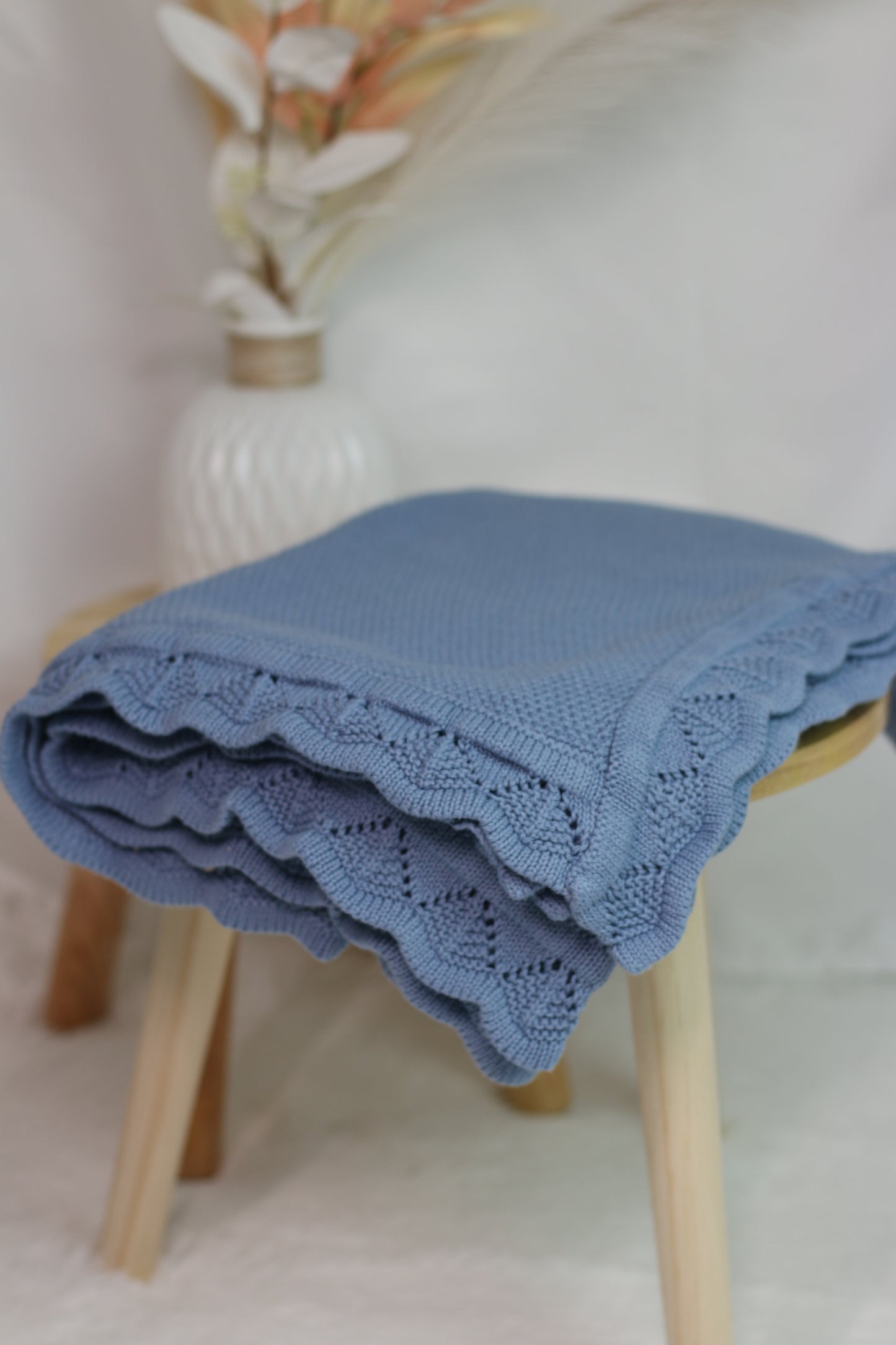 Crochet Soft Knit Personalised Baby Blanket Misty