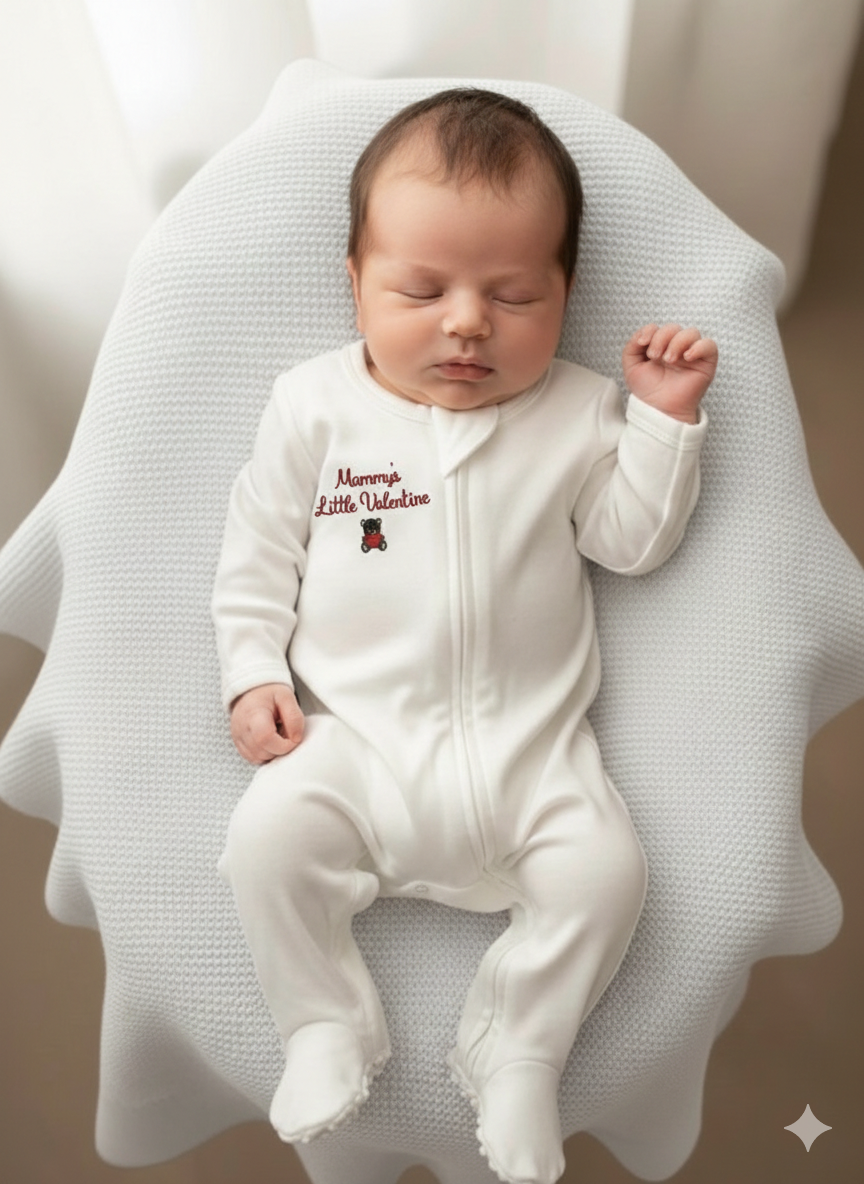 Valentines Organic Cotton Baby Grow