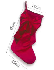 Personalised Bow Velvet Christmas Stockings