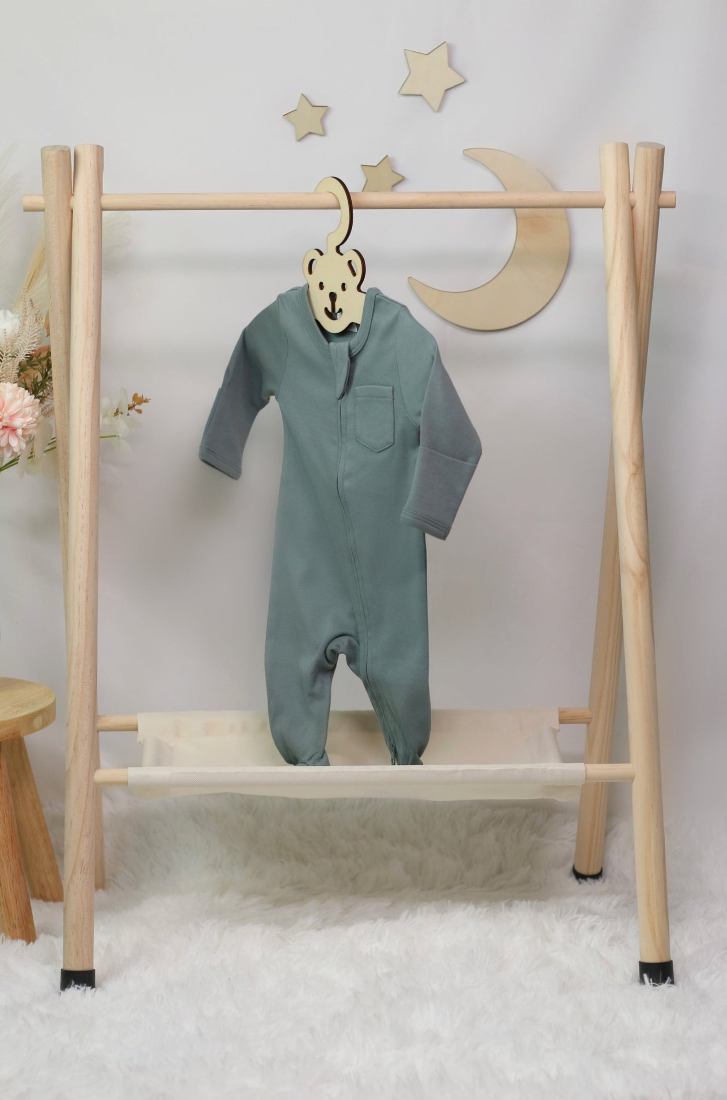 Easter Soft Green Organic Cotton Baby Grow