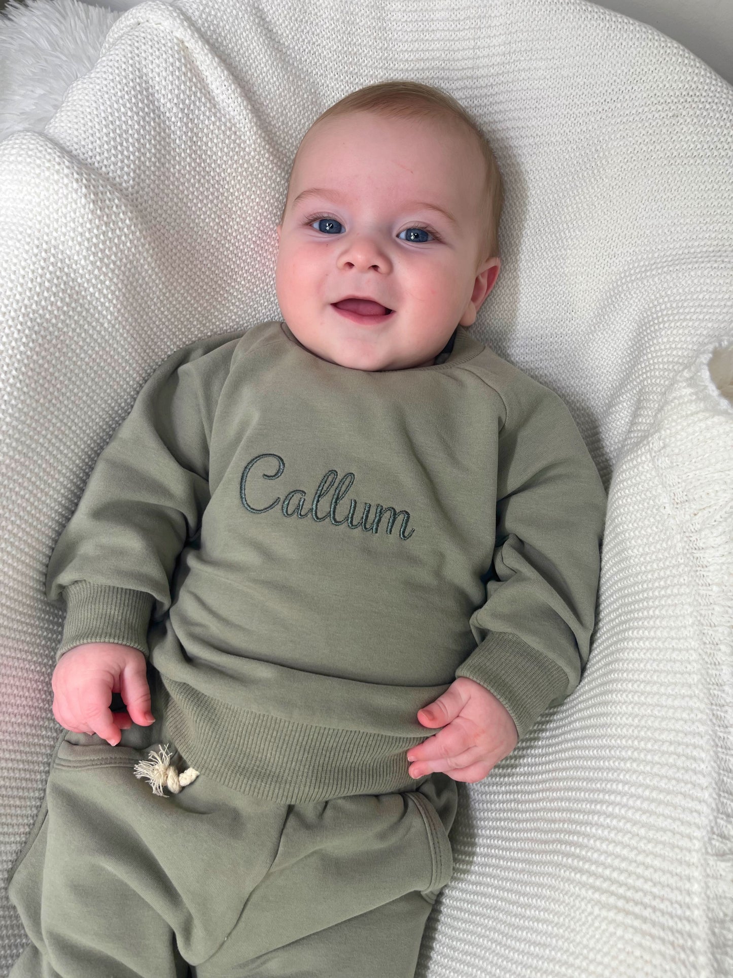 Soft Organic Cotton Stretch Tracksuit Green