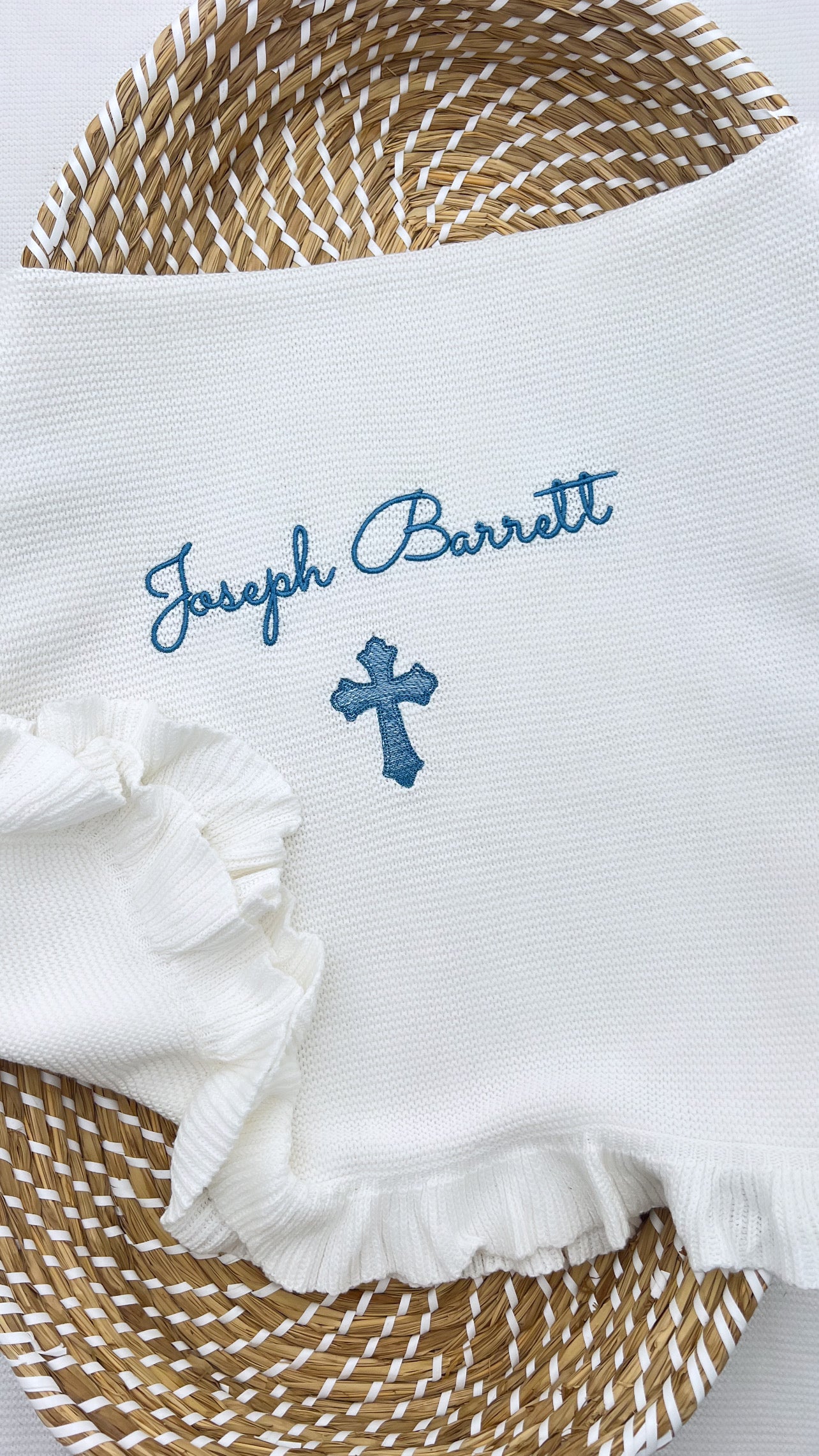 Build your own Boys Christening Bundle, Blanket, Grow & Bib