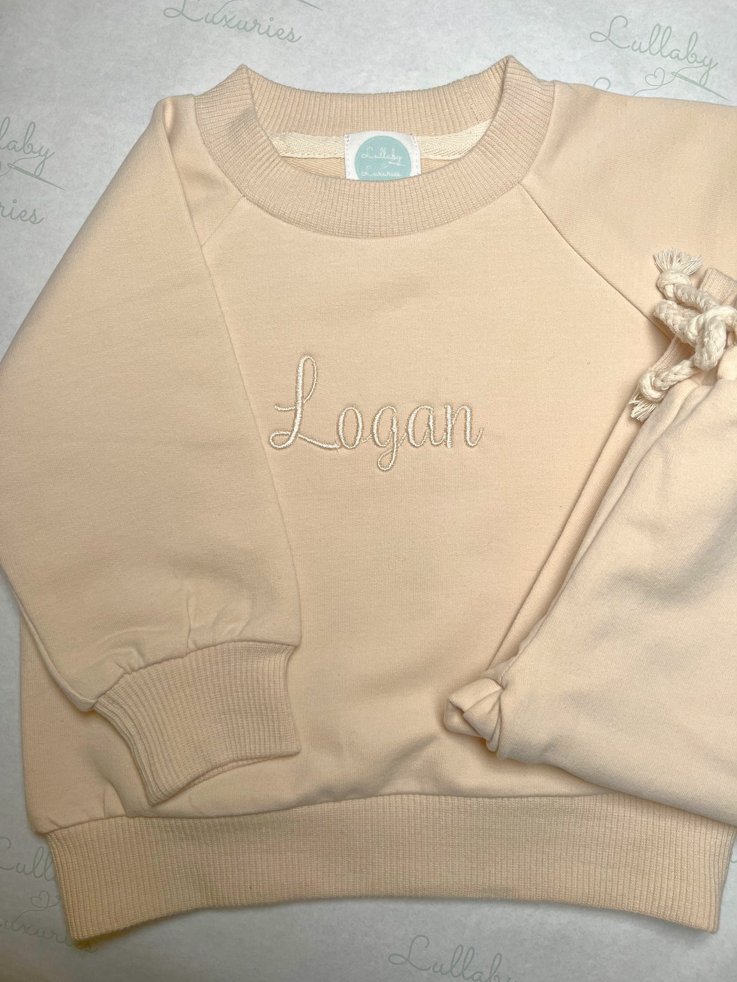 Soft Organic Cotton Stretch Tracksuit Beige