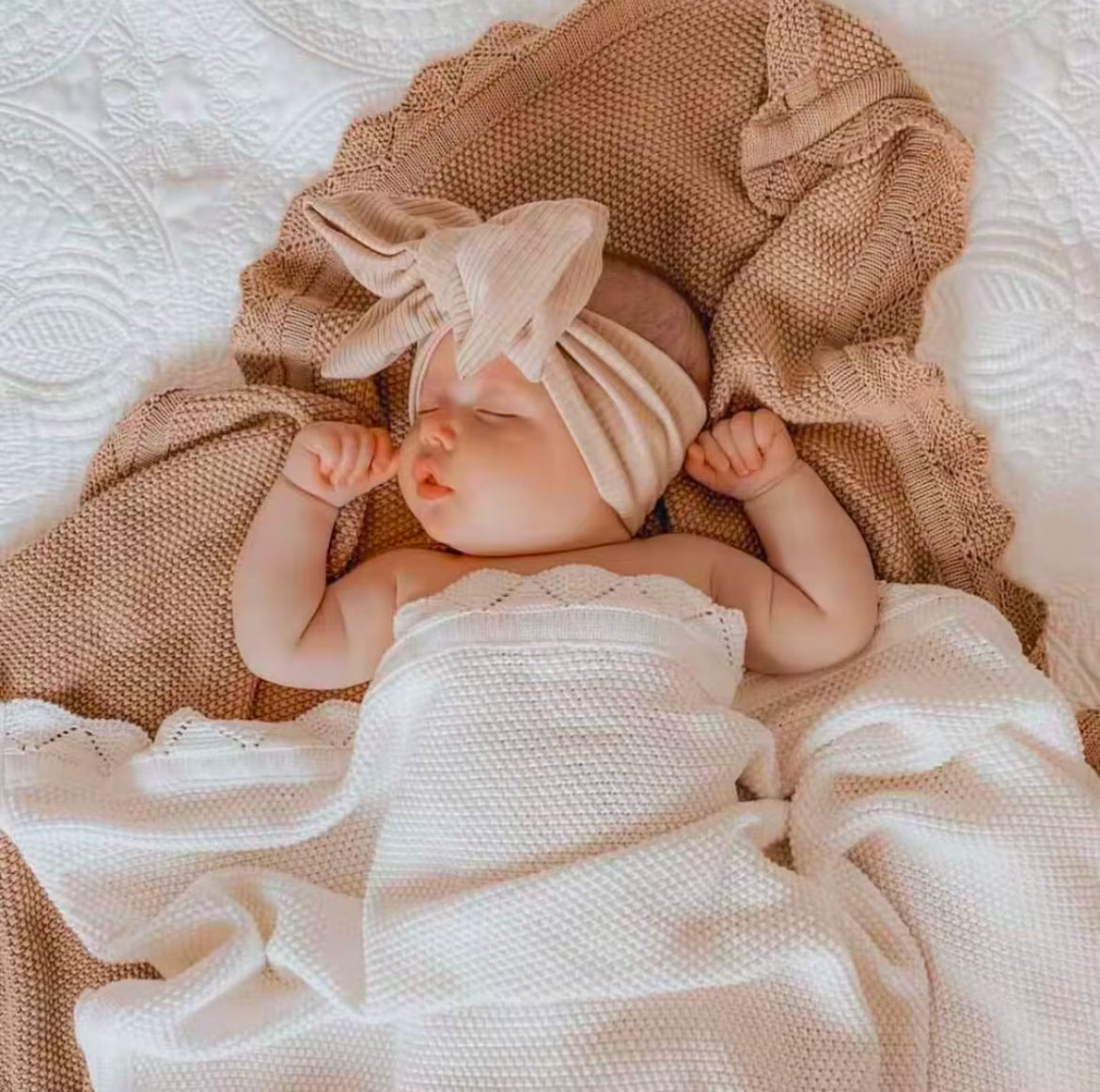 Crochet Soft Knit Personalised Baby Blanket Cloud