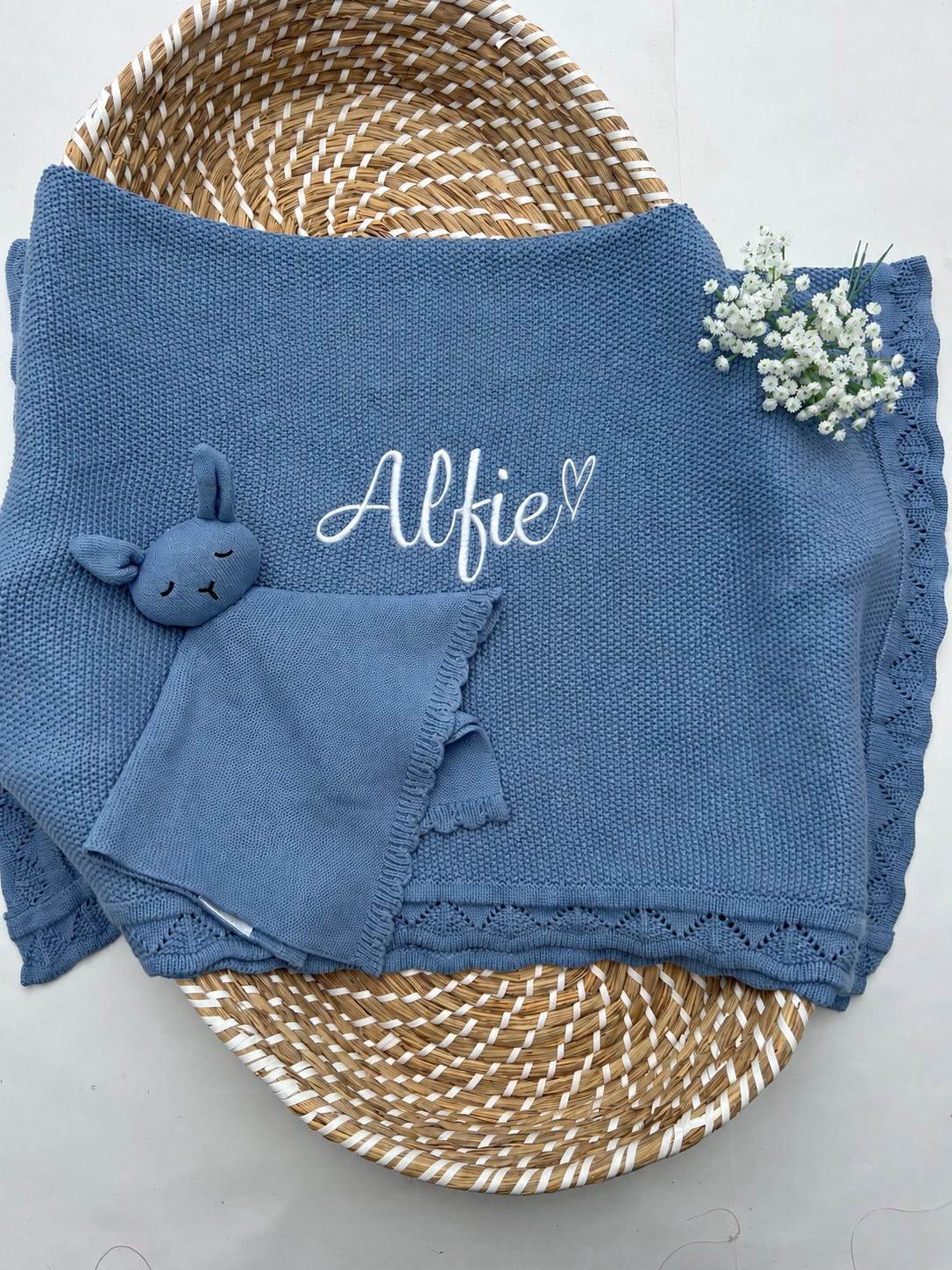 Build your own 2 piece Crochet Knit Blanket & Teddy (More colours available)