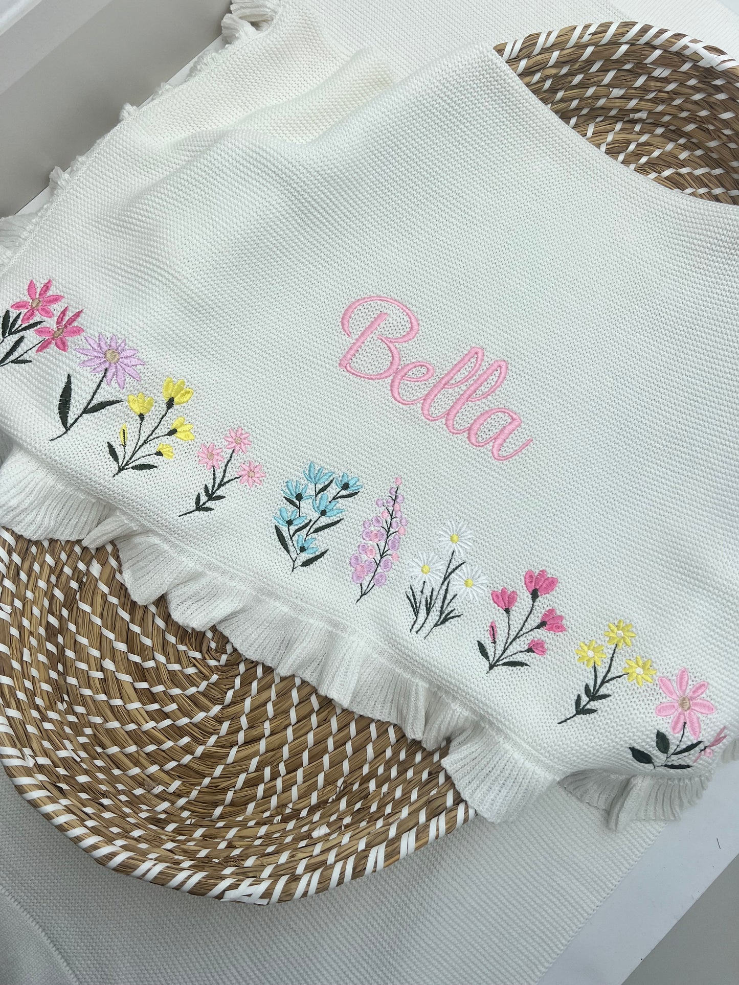 Create your own Bespoke Large Flower Blanket (More colours available) **8-10 days to be made**