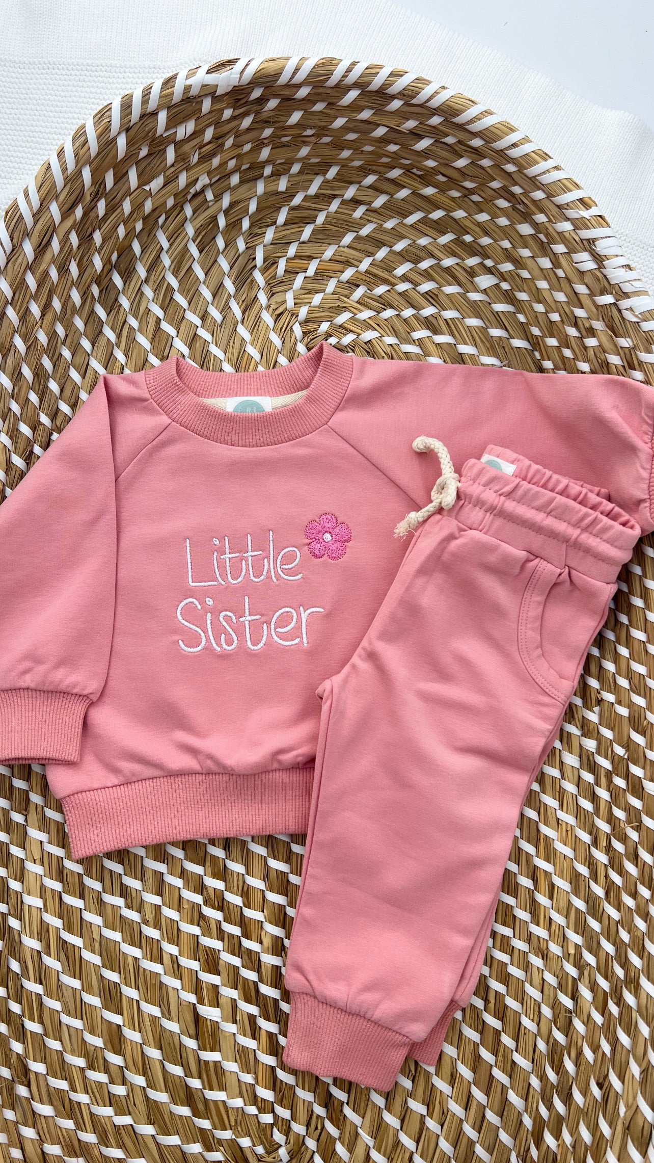 Soft Organic Cotton Stretch Tracksuit Pink