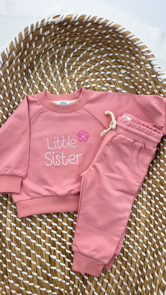 Soft Organic Cotton Stretch Tracksuit Pink