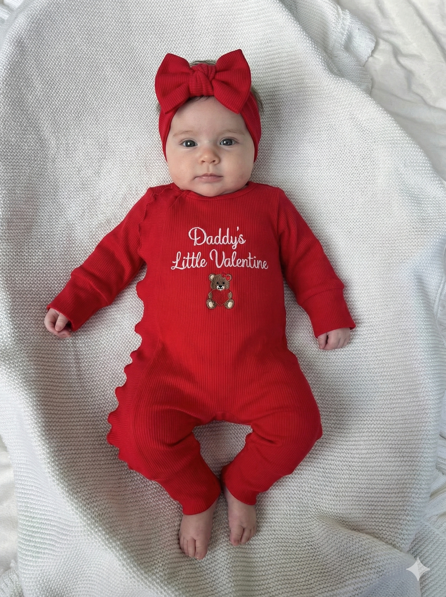 Baby Girls 2 piece Valentines Grow & Headband