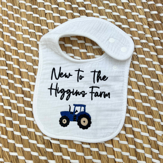 New to the Farm Bib with Tractor