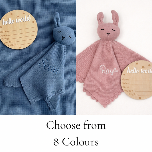 Personalised Teddy & Hello World Sign