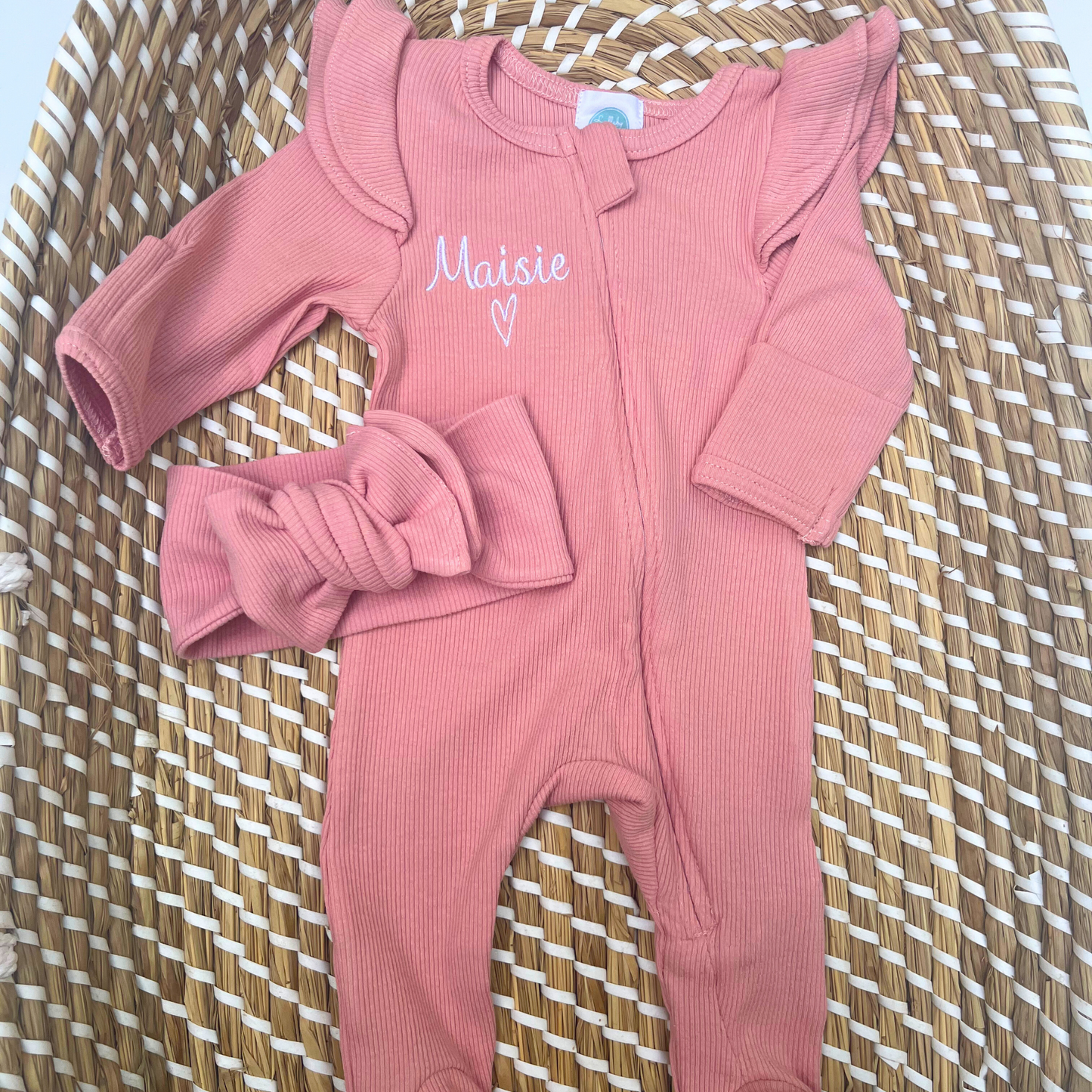 Baby Girls Grow & Headband Set pink