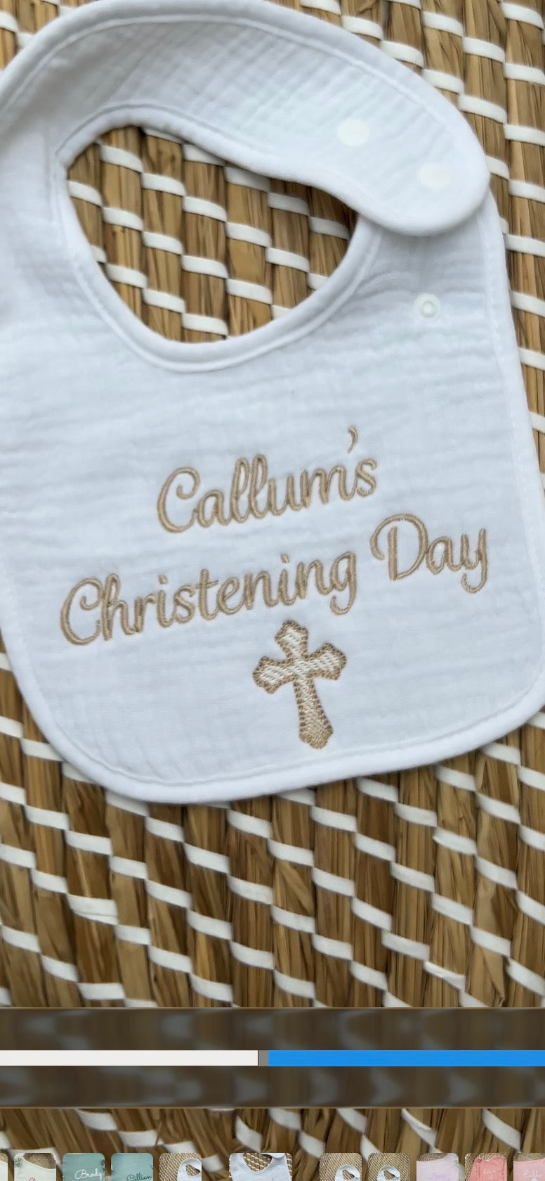 Build your own Boys Christening Bundle, Blanket, Grow & Bib