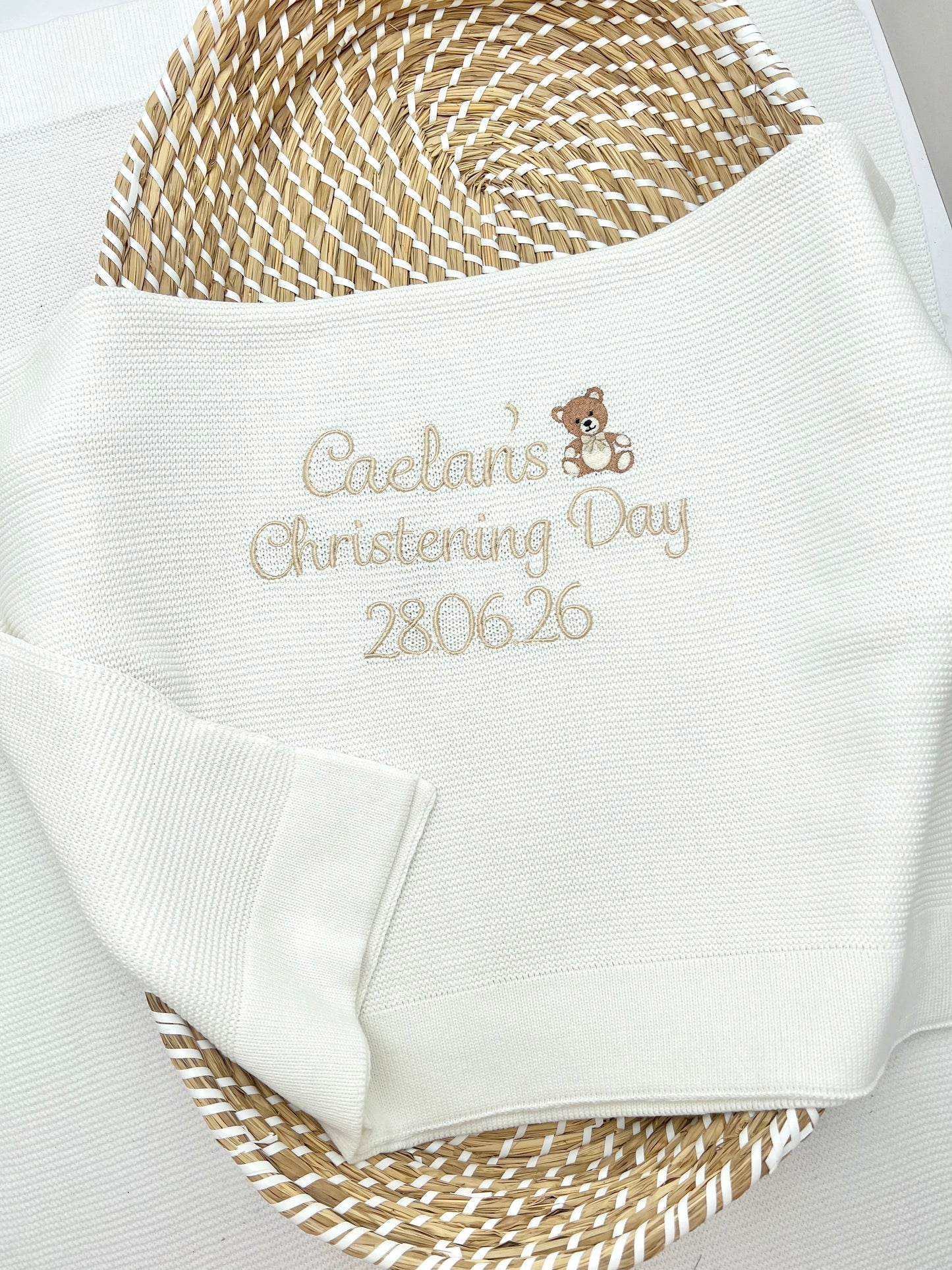 Build your own Boys Christening Bundle, Blanket, Grow & Bib