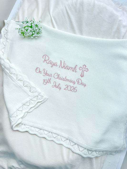 Christening Blankets (Long text, choose an ordinary cloud blanket if you are embroidering the name only)